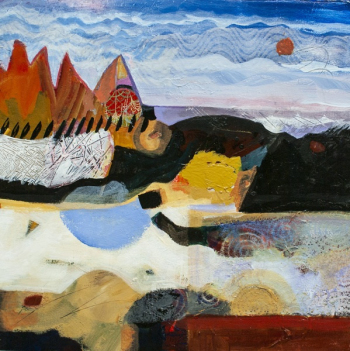 "Another World", 18x18", Acrylic/Board,