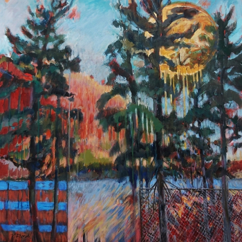 "White Pines", 30x30", Acrylic on Canvas