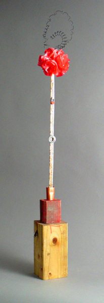 "Carnation", 18x3x3", Found Materials