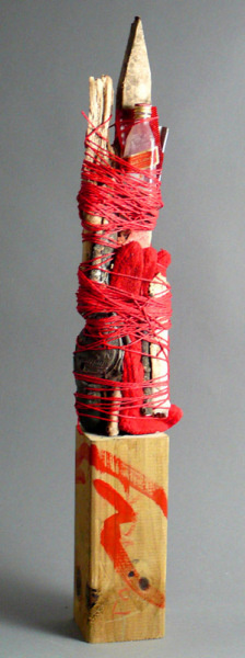 "Big Red", 24x4x4, Found Material sculpture