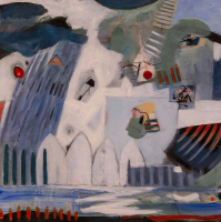 "Country of a Different Name", 24x24 ", acrylic/board