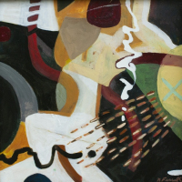 "Inner State", 12x12", acrylic/board/black frame, $250.00