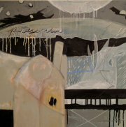 Melting Ice, Nancy Farrell, 24x24", acryliccanvas, non-objective painting